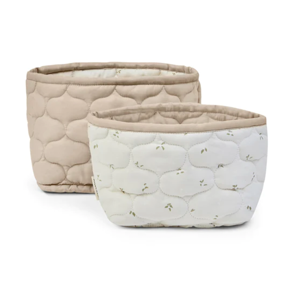 Small Quilted Storage Baskets (Set of 2)